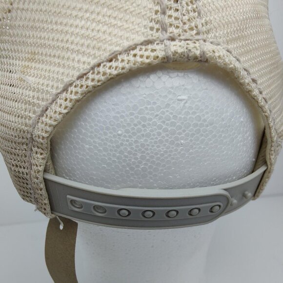 Vintage Y2K Ed Hardy tan / denim rhinestone snap back trucker hat - Picture 3 of 4